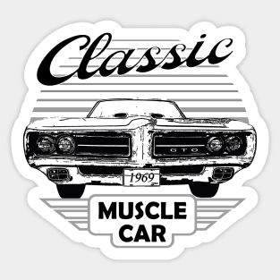 GTO Classic American Muscle Car 70s Sticker